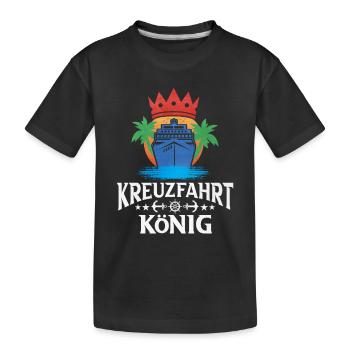 Kreuzfahrt - Kinder Premium Bio T-Shirt - Schwarz - Vorne