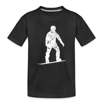 Silhouette de snowboard - T-shirt bio Premium Enfant - noir - Devant