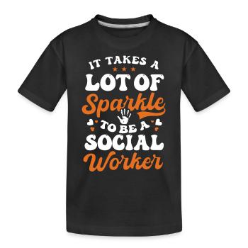 Travailleur social - T-shirt bio Premium Enfant - noir - Devant