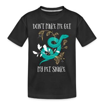 Schlange, Reptil - Schlangen - Kinder Premium Bio T-Shirt - Schwarz - Vorne