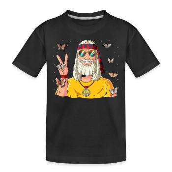 60s 70s Costume Groovy Hippie - T-shirt bio Premium Enfant - noir - Devant