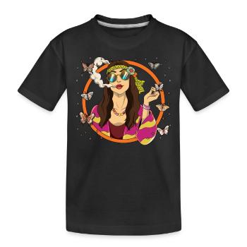60s 70s Costume Groovy Hippie - T-shirt bio Premium Enfant - noir - Devant