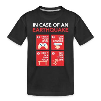 Gamer Erdbeben - Gaming Love - Kinder Premium Bio T-Shirt - Schwarz - Vorne