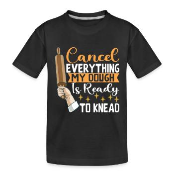 Bäcker Bäckerei Backen - Kinder Premium Bio T-Shirt - Schwarz - Vorne