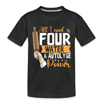 Bäcker Bäckerei Backen - Kinder Premium Bio T-Shirt - Schwarz - Vorne