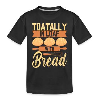 Bäcker Bäckerei Backen - Kinder Premium Bio T-Shirt - Schwarz - Vorne