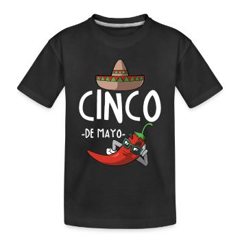 Mexican Cinco De Mayo Fiesta Party - Kids' Premium Organic T-Shirt - black - Front