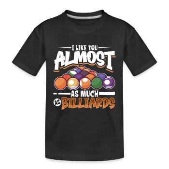 Pool Billiards Cue Sports Professional Pool Player - Kids' Premium Organic T-Shirt - black - Front