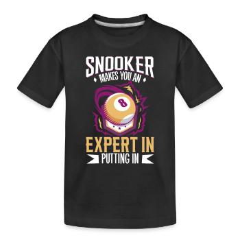 Pool Billiards Cue Sports Professional Pool Player - Kids' Premium Organic T-Shirt - black - Front