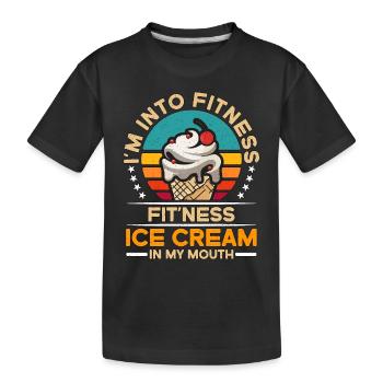 Ice Cream I'm Into Fitness Frozen Fruit Sweet Ice - Kids' Premium Organic T-Shirt - black - Front