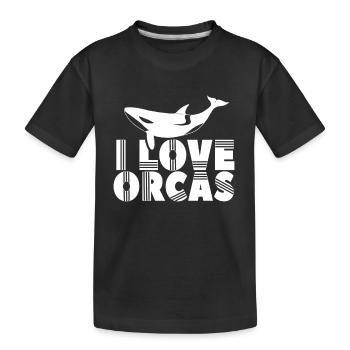 J’aime les orques Baleine Mer Orque Protect - T-shirt bio Premium Enfant - noir - Devant