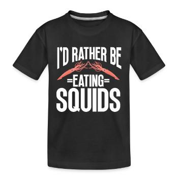 Cadeau amateur de fruits de mer fruits de mer - T-shirt bio Premium Enfant - noir - Devant
