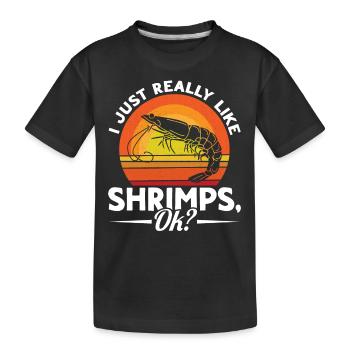 Amateurs de fruits de mer Cadeau Fruits de mer - T-shirt bio Premium Enfant - noir - Devant