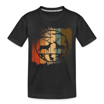 Reh - Kinder Premium Bio T-Shirt - Schwarz - Vorne