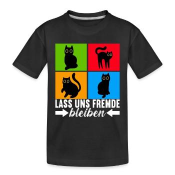 Katzen Misanthrop Sarkasmus - Kinder Premium Bio T-Shirt - Schwarz - Vorne