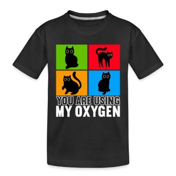 Katzen Misanthrop Sarkasmus - Kinder Premium Bio T-Shirt - Schwarz - Vorne