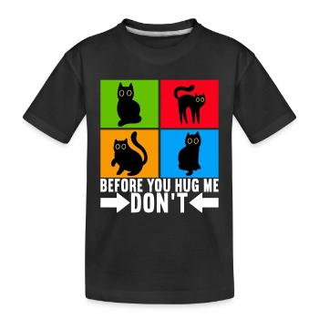 Katzen Misanthrop Sarkasmus - Kinder Premium Bio T-Shirt - Schwarz - Vorne