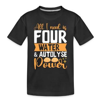 Bäcker Bäckerei Backen - Kinder Premium Bio T-Shirt - Schwarz - Vorne