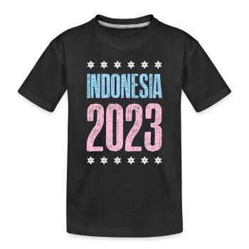 Indonésie 2023 - T-shirt bio Premium Enfant - noir - Devant
