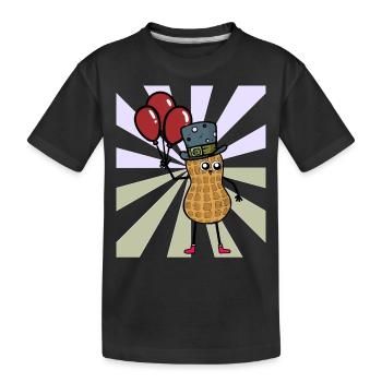Erdnuss Geburtstagsgeschenk Luftballons Schule - Kinder Premium Bio T-Shirt - Schwarz - Vorne