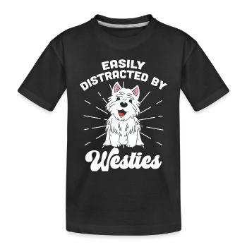 West highland terrier - Kids' Premium Organic T-Shirt - black - Front
