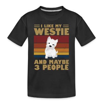 West highland terrier - Kids' Premium Organic T-Shirt - black - Front