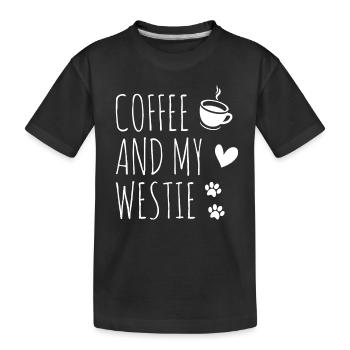 West highland terrier - Kids' Premium Organic T-Shirt - black - Front