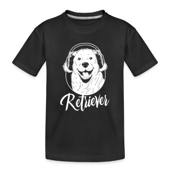 Retriever Chien de compagnie Dictons Retrievers - T-shirt bio Premium Enfant - noir - Devant