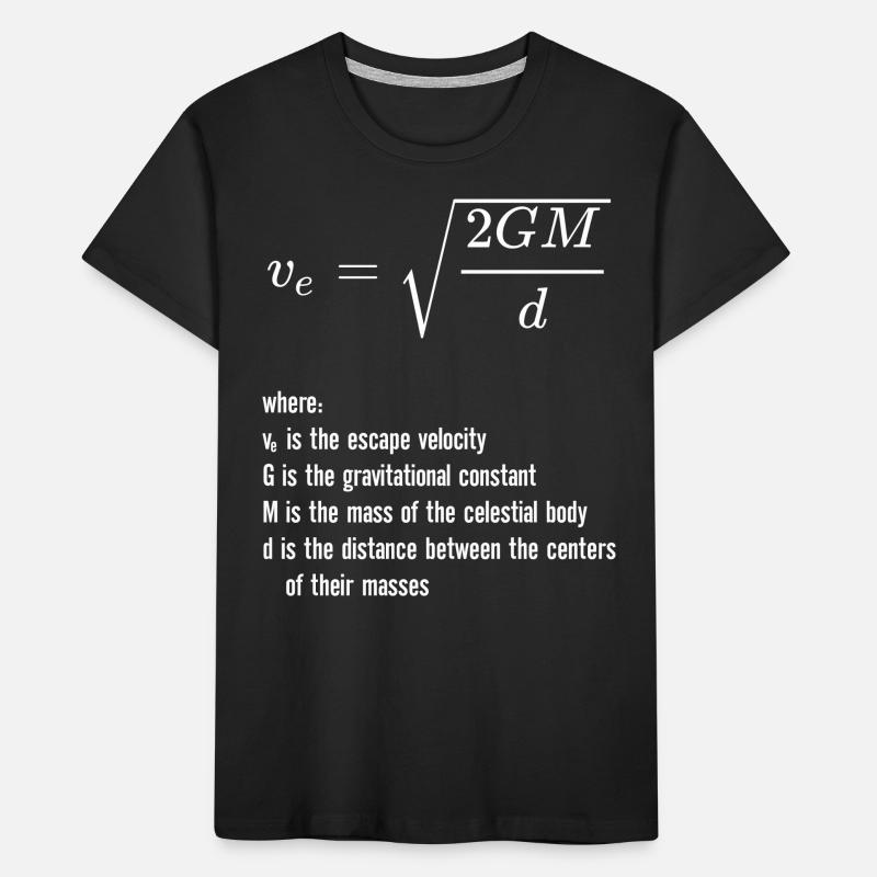 Escape Velocity Gravity Physics Rocket Science Kids' Premium Organic T-Shirt