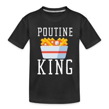 Cheese Curds Gravy Mix Canada Poutine - T-shirt bio Premium Enfant - noir - Devant