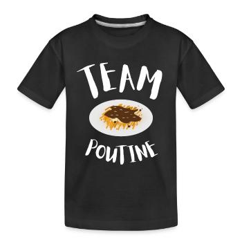 Cheese Curds Gravy Mix Canada Poutine - T-shirt bio Premium Enfant - noir - Devant