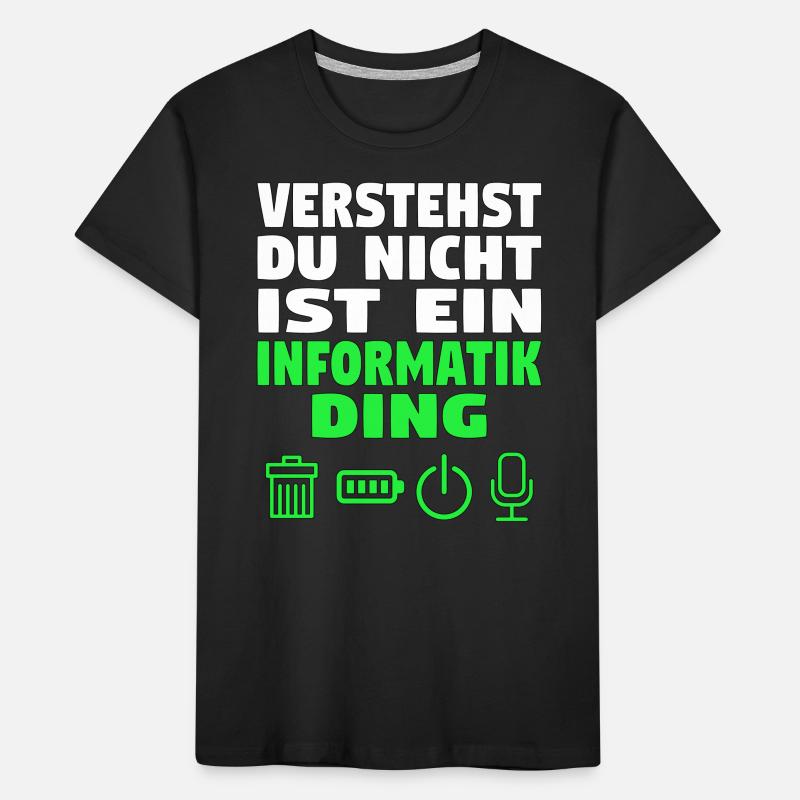 Informatik Computer Programmierer Entwickler Coder Kinder Premium Bio T-Shirt