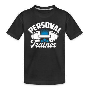 Personal Trainer Personal Trainer Funny - Kids' Premium Organic T-Shirt - black - Front