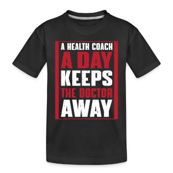 Motiver le coaching santé - T-shirt bio Premium Enfant - noir - Devant