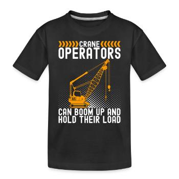 Kranführer Kranfahrer - Kinder Premium Bio T-Shirt - Schwarz - Vorne