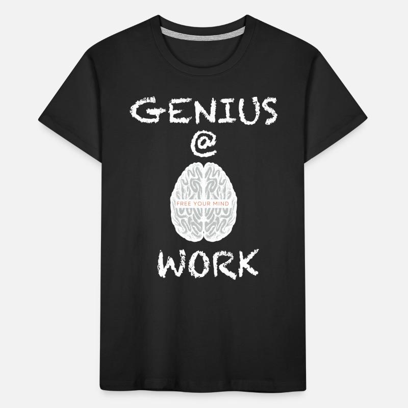 A genius at work as an engineer, as Kids' Premium Organic T-Shirt