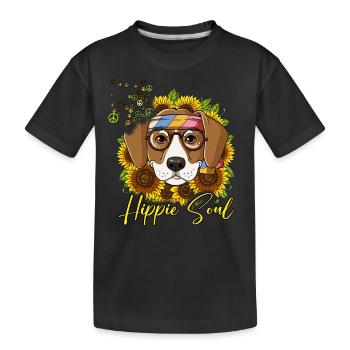 60s 70s Costume Hippie Soul - T-shirt bio Premium Enfant - noir - Devant