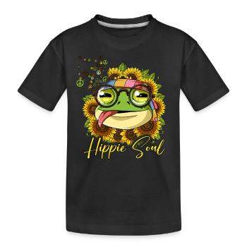60s 70s Costume Hippie Soul - T-shirt bio Premium Enfant - noir - Devant