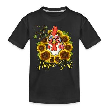 60s 70s Costume Hippie Soul - T-shirt bio Premium Enfant - noir - Devant