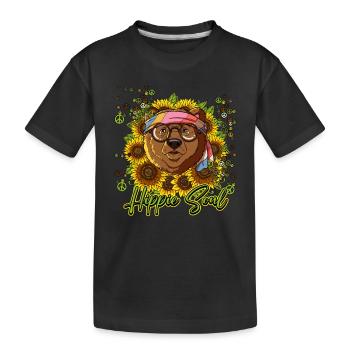 60s 70s Costume Hippie Soul - T-shirt bio Premium Enfant - noir - Devant