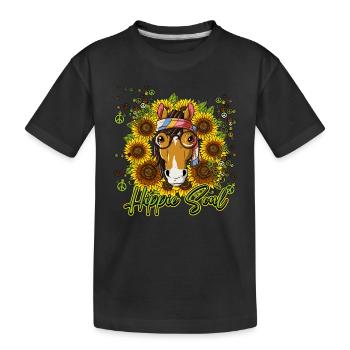 60s 70s Costume Hippie Soul - T-shirt bio Premium Enfant - noir - Devant