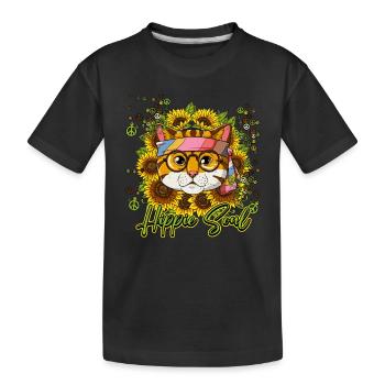 60s 70s Costume Hippie Soul - T-shirt bio Premium Enfant - noir - Devant