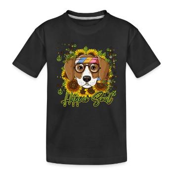 60s 70s Costume Hippie Soul - T-shirt bio Premium Enfant - noir - Devant
