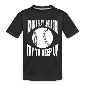 Baseball Joueur de baseball Baseballer Équipe de baseball - T-shirt bio Premium Enfant - noir - Devant
