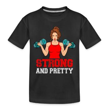 fort et joli - T-shirt bio Premium Enfant - noir - Devant