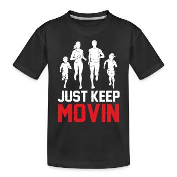 Never stand still - Kids' Premium Organic T-Shirt - black - Front