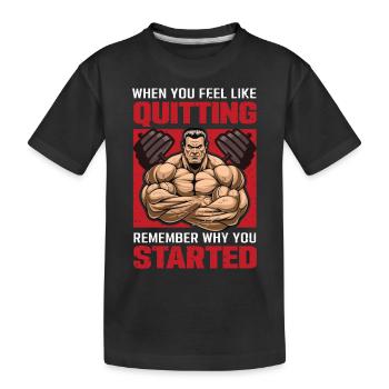 Erinnere dich an deinen Anfang - Kinder Premium Bio T-Shirt - Schwarz - Vorne