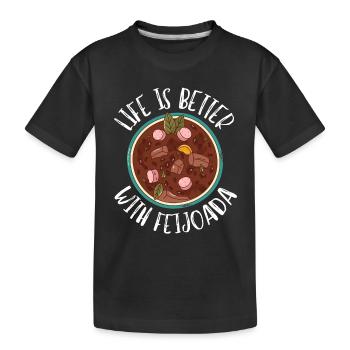 Brazil Brazilian Pork Bean Stew Feijoada - Kinder Premium Bio T-Shirt - Schwarz - Vorne