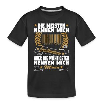 Verkäuferin Muttertag Einzelhandel Verkäufer - Kinder Premium Bio T-Shirt - Schwarz - Vorne