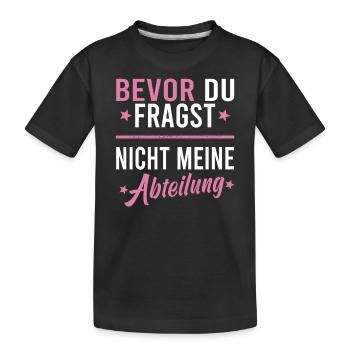 Verkäuferin Muttertag Einzelhandel Verkäufer - Kinder Premium Bio T-Shirt - Schwarz - Vorne